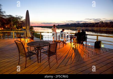 Geographie / Reisen, Namibia, Hakusembe River Lodge, in der Nähe Rundu, Region Kavango-Ost, Additional-Rights-Clearance-Info-Not-Available Stockfoto