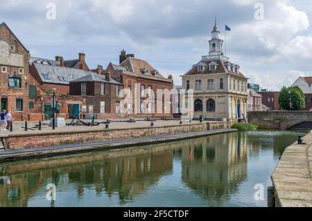 Jahrhundert Custom House Quay, Purfleet, Kings Lynn, Norfolk, Großbritannien; jetzt eine Touristeninformation und Museum Stockfoto