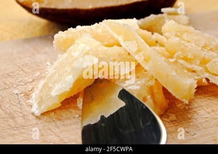 Pecorino Käse aus Sardinien gereift Stockfoto