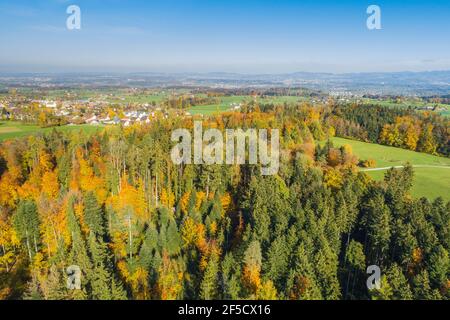 Geographie / Reisen, Schweiz, Oetwil am Meer, Aussicht Zürcher Oberland, Additional-Rights-Clearance-Info-not-available Stockfoto