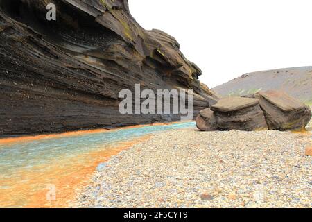 Black Rock in Kerlingarfjoll Mountain Resort Stockfoto