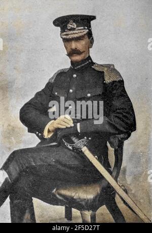 Generalleutnant Sir James Melville Babington [hier als Babbington] KCB, KCMG, DL (31. Juli 1854 – 15. Juni 1936) war ein britischer Armeeoffizier und ein renommierter Führer der Kavallerie und machte sich einen Namen für seine Aktionen im Zweiten Burenkrieg. Er war Kommandant der neuseeländischen Streitkräfte und einer der angesehensten britischen Generäle im Ersten Weltkrieg, unter dem Kommando der Division 23rd. Nach dem Krieg war er Kommandant der britischen Streitkräfte in Italien. General Babingtons Bild wurde von Paul McCartney ausgewählt und von den Beatles verwendet, um die fiktive 'Sgt. Pepper' für das Album Sgt. Pepper' Stockfoto