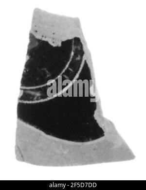 Dachboden Black-Figure Mastoid Cup Fragment. Unbekannt Stockfoto