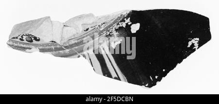 Attic Panathenaic Amphora Fragment (bestehend aus 2 verbundenen Fragmenten). Zugeschrieben dem Euphiletos Maler (aktiv um 530 - 510 v. Chr.) Stockfoto