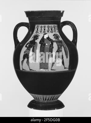 Dachboden schwarz-Figur Amphora Typ B. Stockfoto