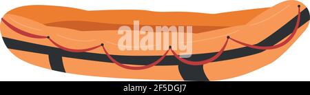 Orangefarbenes Symbol für die Rettung des Bootes Stock Vektor