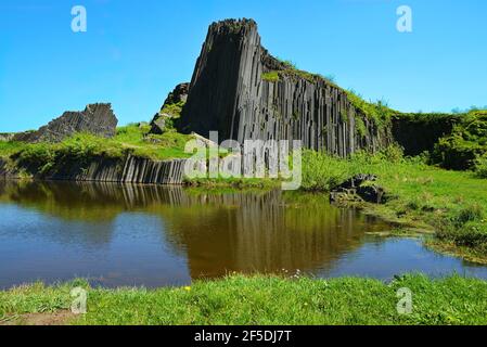 Nationales Naturdenkmal von Panska Skala bei Kamenicky Senov in der Tschechischen Republik. Stockfoto