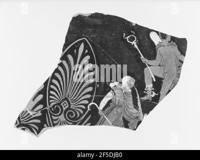 Apulische Rotfigur Volute Krater Fragment. Stockfoto