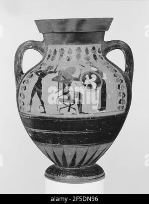 Dachboden schwarz-Figur Amphora Typ B. Stockfoto