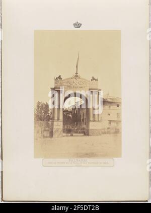 Balearen. Arco de triunfo en la plaza San Francisco de Paula, en Palma. Charles Clifford (Englisch, 1819/1820 - 1863) Stockfoto