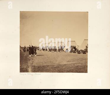 Camp de Châlons. Die Viertel der Zouaves der Kaisergarde. Gustave Le Gray (Französisch, 1820 - 1884) Stockfoto