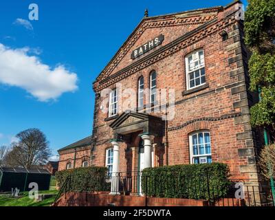 Starbeck Baths rotes Ziegelgebäude aus dem Jahr 1870 an der Spa Lane Starbeck Harrogate North Yorkshire England Stockfoto