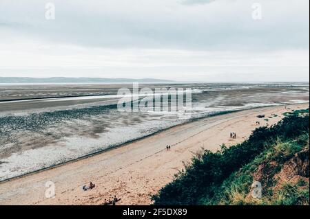 Thurstaston Strand bei Ebbe Stockfoto