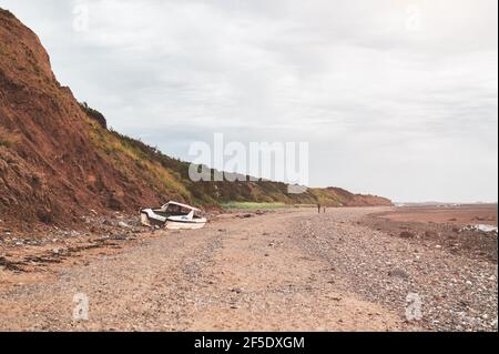 Thurstaston Strand bei Ebbe Stockfoto