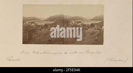 Vista estereoscopica da Villa de Piranhas. Marc Ferrez (Brasilianisch, 1843 - 1923) Stockfoto