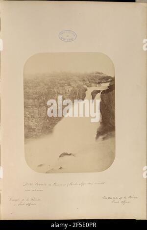 Cascata da Princesa (Paulo Affonso) vista rio abaxio. Marc Ferrez (Brasilianisch, 1843 - 1923) Stockfoto