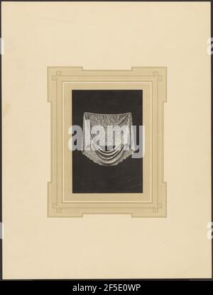 Stillleben von drapierter Spitze. Alphonse-Louis Poitevin (Französisch, 1819 - 1882) Stockfoto