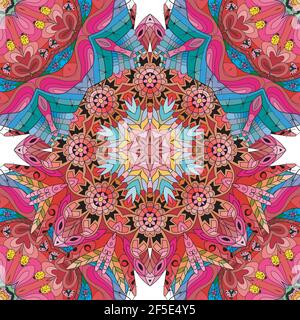 Vector Erwachsene nahtlose Texturen für die Dekoration. Handgemaltes Kunstdesign. Stock Vektor