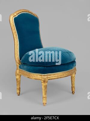 Zwei Stühle (Chaises à la reine). Jean Boucault (Französisch, 1705 - 1786, Meister 1728) Stockfoto