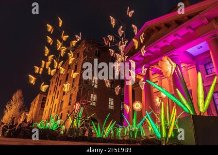 Liverpool. River of Light Trail. 23. März - 5. April 2021. Stockfoto