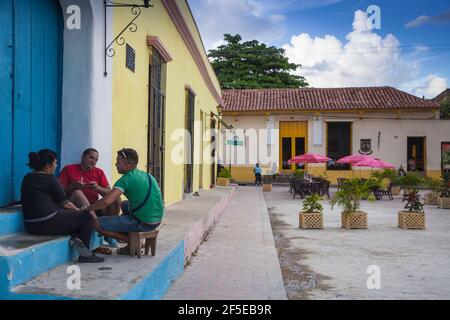 Kuba, Camaguey, Camagüey Province, die Plaza San Juan de Dios Stockfoto