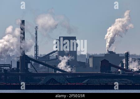 Hamilton Ontario Kanada Stahlwerk. Stockfoto