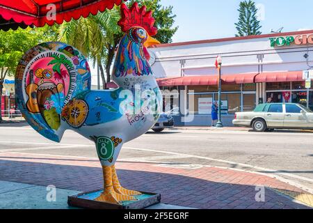 Das tägliche Leben in der Calle Ocho, Little Havana, Miami, USA Stockfoto