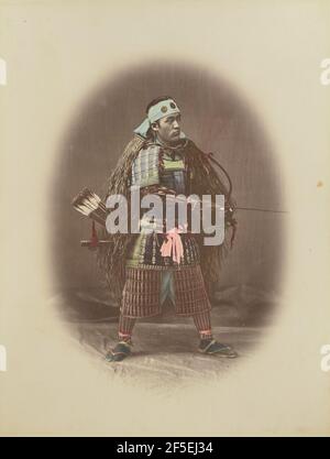 Samurai in Rüstung. Kusakabe Kimbei (Japanisch, 1841 - 1934) Stockfoto