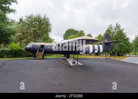 Ein Nachbau des Airspeed AS51 Horsa Mk I Segelflugzeugs im Pegasus Bridge Museum. Stockfoto