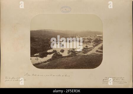 Vista do rio e parte da Villa de Una. Marc Ferrez (Brasilianisch, 1843 - 1923) Stockfoto