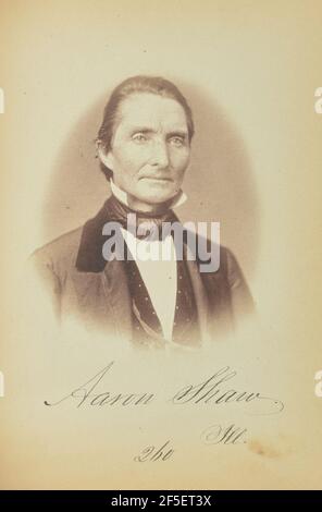 Aaron Shaw. Aaron Shaw; James Earle McClees (amerikanisch, 1821 - 1887), Julian Vannerson (amerikanisch, 1827 - nach 1875); ca. 1859; gesalzener Papierdruck; 10,2 × 8,5 cm (4 × 3 3/8 Zoll); 84.XB,763.5,245; Stockfoto