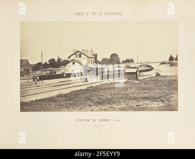 Bahnhof de Bonny (Loiret). Auguste Hippolyte Collard (Französisch, 1812 - 1885/1897) Stockfoto