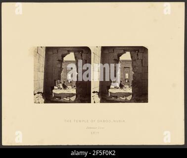 Der Tempel von Dabod, Nubia: Innenansicht. Francis Frith (Englisch, 1822 - 1898) Stockfoto