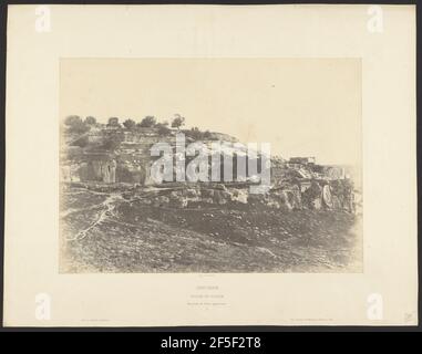 Jérusalem. Village de Siloam. Monolithe de forme égyptienne 3. Stockfoto