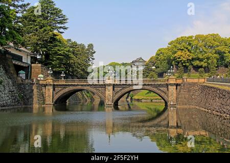 Einer der Haupteintrittspunkte zum Königlichen Japanischen Palast in Tokio, Japan Stockfoto