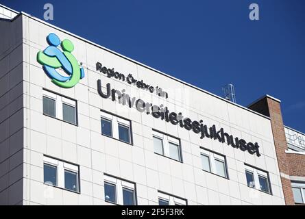 Universitätskrankenhaus in Örebro. Stockfoto