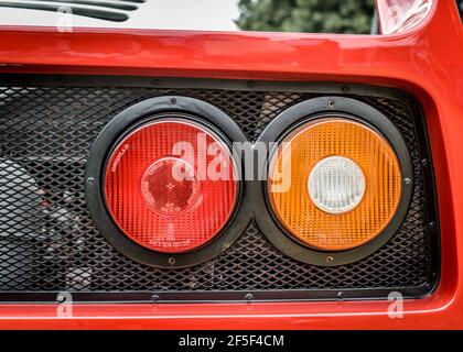 Ferrari F40 Rückleuchten Detail Aufnahme Stockfoto