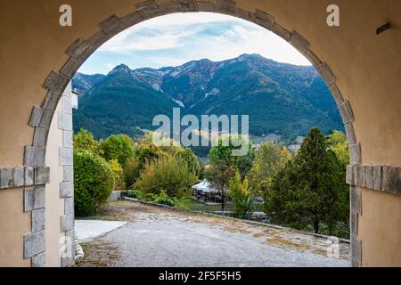 Stadtbild von die, Chatillon en Diois im Vercors Natural Regional Park, Diois, Drome, Frankreich in Europa Stockfoto