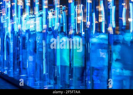 Liverpool. River of Light Trail. 23. März - 5. April 2021. Stockfoto