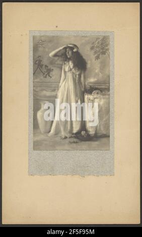 Modell in klassischem Kostüm. Louis Fleckenstein (Amerikanisch, 1866 - 1943) Stockfoto