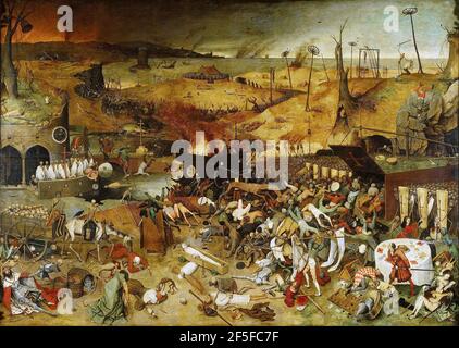 Titel: Der Triumph des Todes Schöpfer: Pieter Bruegel der Ältere Datum: 1562 Medium: Öl auf Leinwand Größe: Ort: Prado, Madrid, Spanien Stockfoto