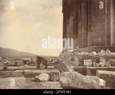 Ostfassade des Parthenon. William J. Stillman (amerikanisch, 1828 - 1901) Stockfoto