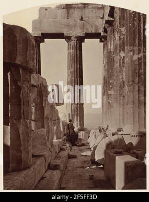 Östliche Portikus des Parthenon. William J. Stillman (amerikanisch, 1828 - 1901) Stockfoto