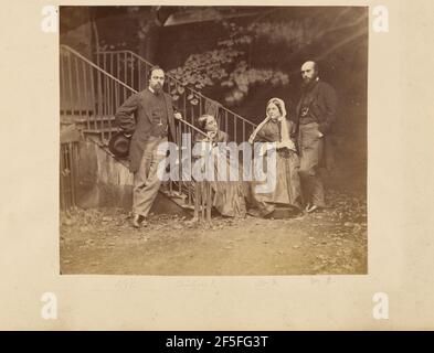 Dante Gabriel Rossetti, Christina Rossetti, Frau Rossetti und William Michael Rossetti. Lewis Carroll (Großbritannien, 1832 - 1898) Stockfoto