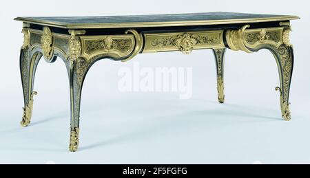 Schreibtisch (Bureau Plat). André-Charles Boulle zugeschrieben (Französisch, 1642 - 1732, Meister vor 1666) Stockfoto