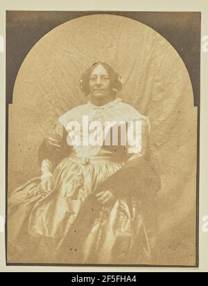 Porträt einer sitzenden Frau. Hippolyte Bayard (Französisch, 1801 - 1887) Stockfoto