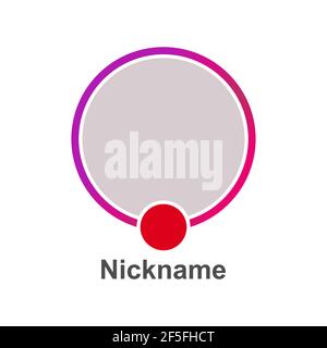 Social Media offline Icon Avatar Frame. Live Stories Benutzer Video Streaming. Vektorgrafik Stock Vektor