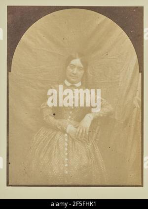 Porträt einer sitzenden Frau. Hippolyte Bayard (Französisch, 1801 - 1887) Stockfoto