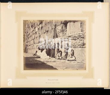 Palästina: Mur où les Juifs vont pleurer à Jérusalem. Félix Bonfils (Französisch, 1831 - 1885) Stockfoto