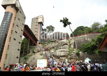 Olumo Rock, Abeokuta, Ogun State, Nigeria. Stockfoto